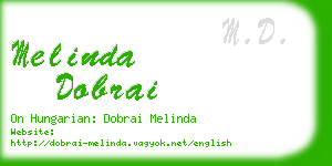 melinda dobrai business card